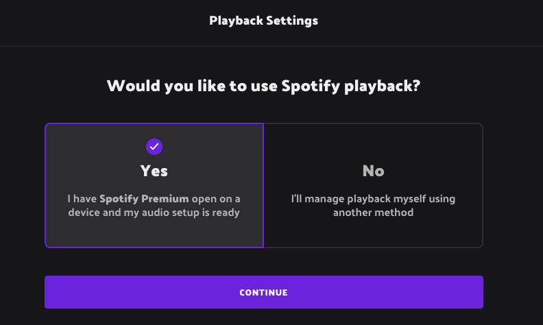 How to use Spotify Playback with Music Bingo app, Rockstar Bingo.