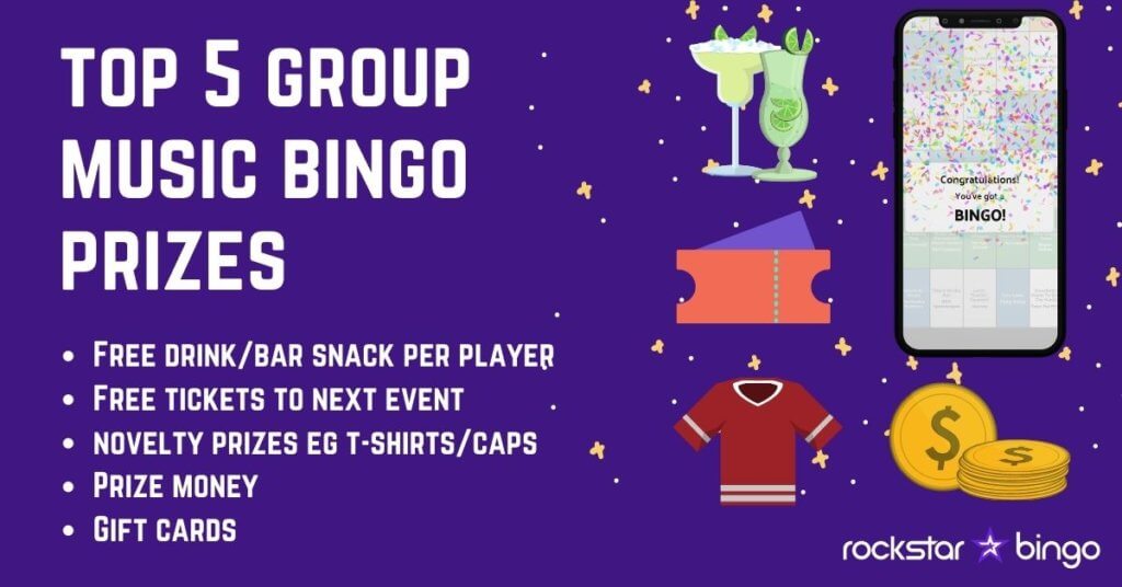 The top 5 music bingo prizes for hosting group music bingo games.