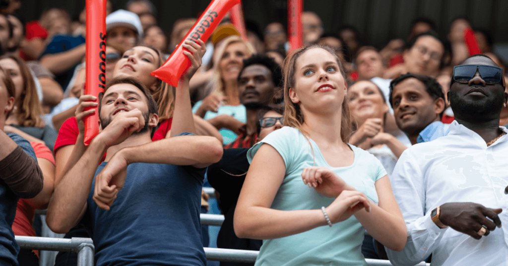 Sports events are a great option to engage a crowd pre game with music bingo.