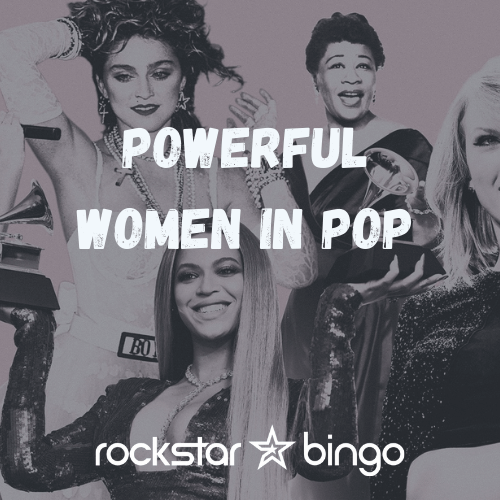 Powerful women in pop playlist for music bingo. Use this music bingo theme for a great pop filled game of music bingo. Get the mixtape bingo going!