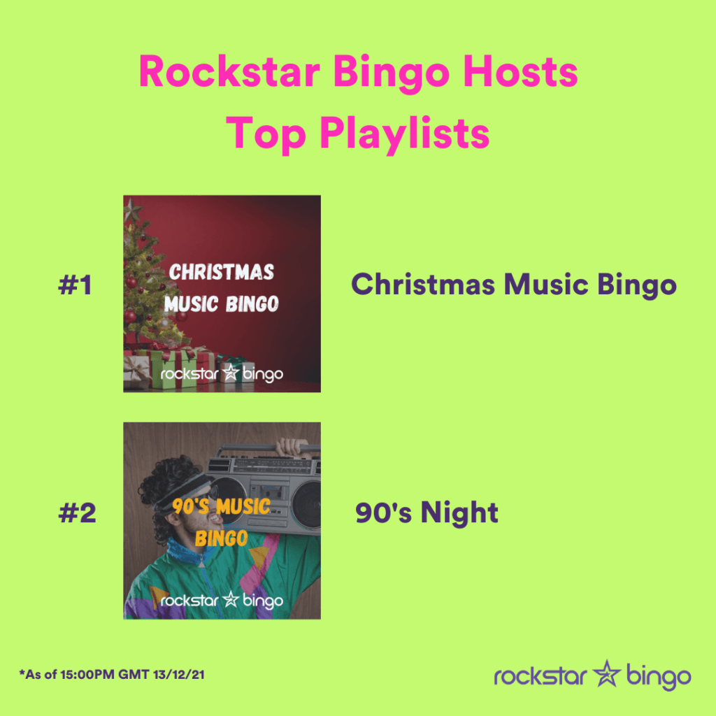 Music bingo popular playlists