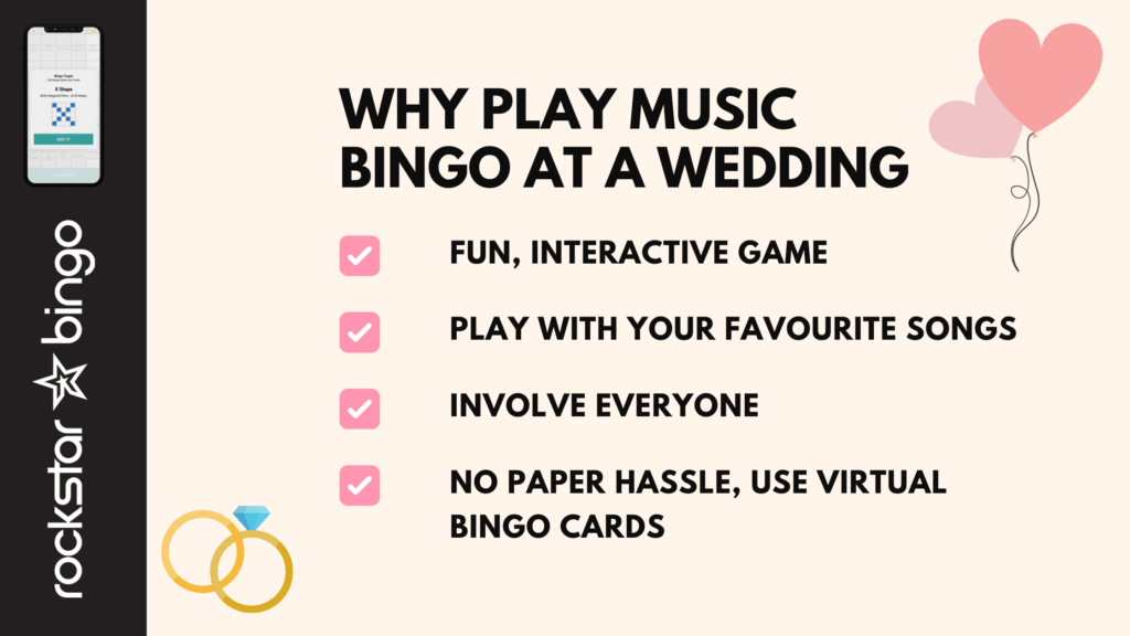 Why play Rockstar Bingo at a wedding - music bingo for weddings