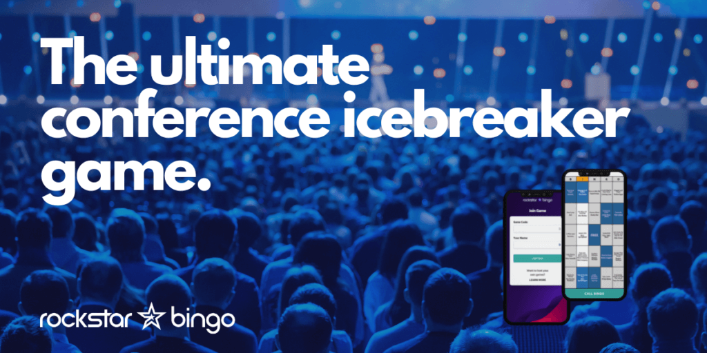 Music bingo is a great conference icebreaker game to warm up an audience! 