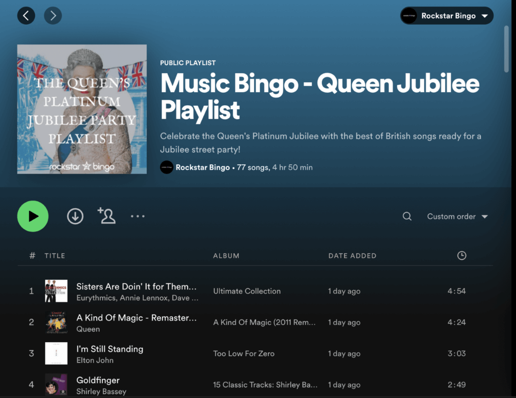 The Best Queen's Jubilee Party Playlist on Spotify for your street party